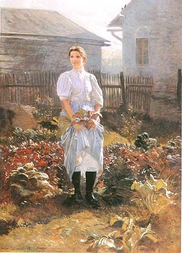Antoni Piotrowski Gardener oil painting picture